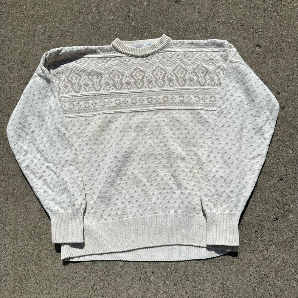 80s Cape Isle Knitters Cotton Sweater Large.